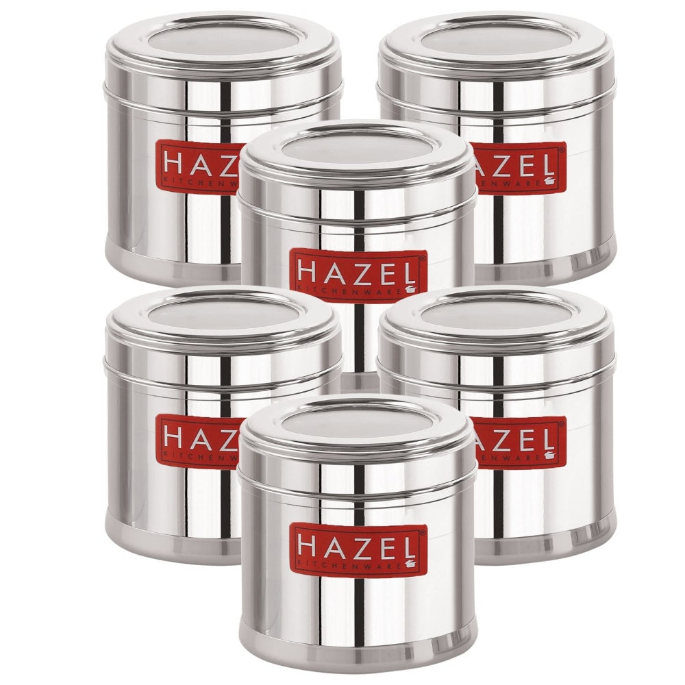 Stainless Steel Airtight Masala, Spice Container Set for Kitchen Storage
