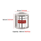 Stainless Steel Airtight Masala Container – 450 ML (Set of 6)