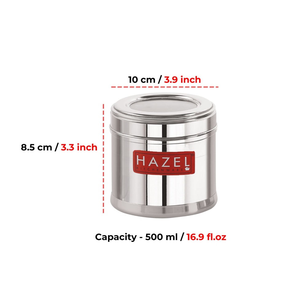 Stainless Steel Airtight Masala, Spice Container Set for Kitchen Storage