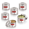 Stainless Steel Airtight Masala Container – 300 ML (Set of 6)