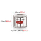 Stainless Steel Airtight Masala Container – 300 ML (Set of 2)