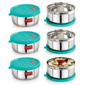 Stainless Steel Airtight Storage Containers for Kitchen - 450 ML (Set of 6)