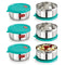 Stainless Steel Airtight Storage Containers for Kitchen - 450 ML (Set of 6)
