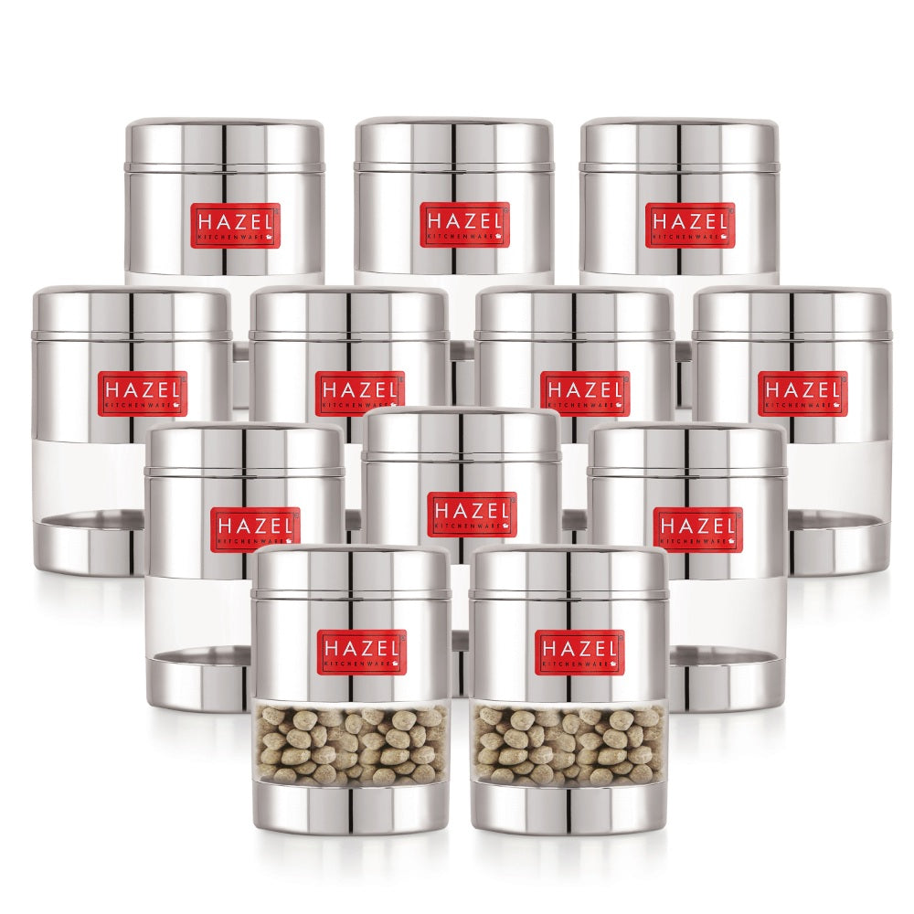 Stainless Steel Mukhwas Container – 300 ML (Set of 12)