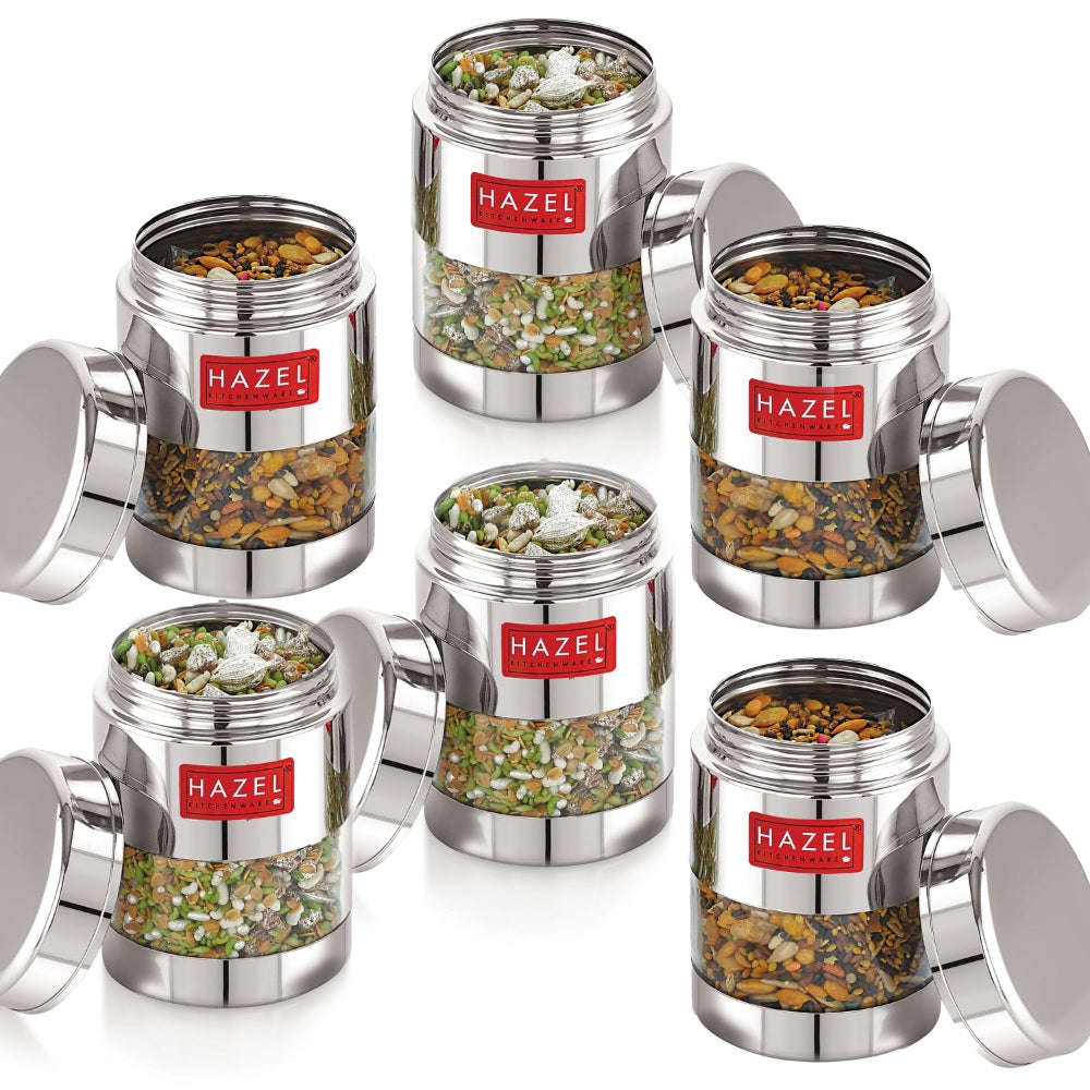 Stainless Steel Mukhwas Container – 300 ML (Set of 6)