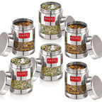 Stainless Steel Mukhwas Container – 300 ML (Set of 6)