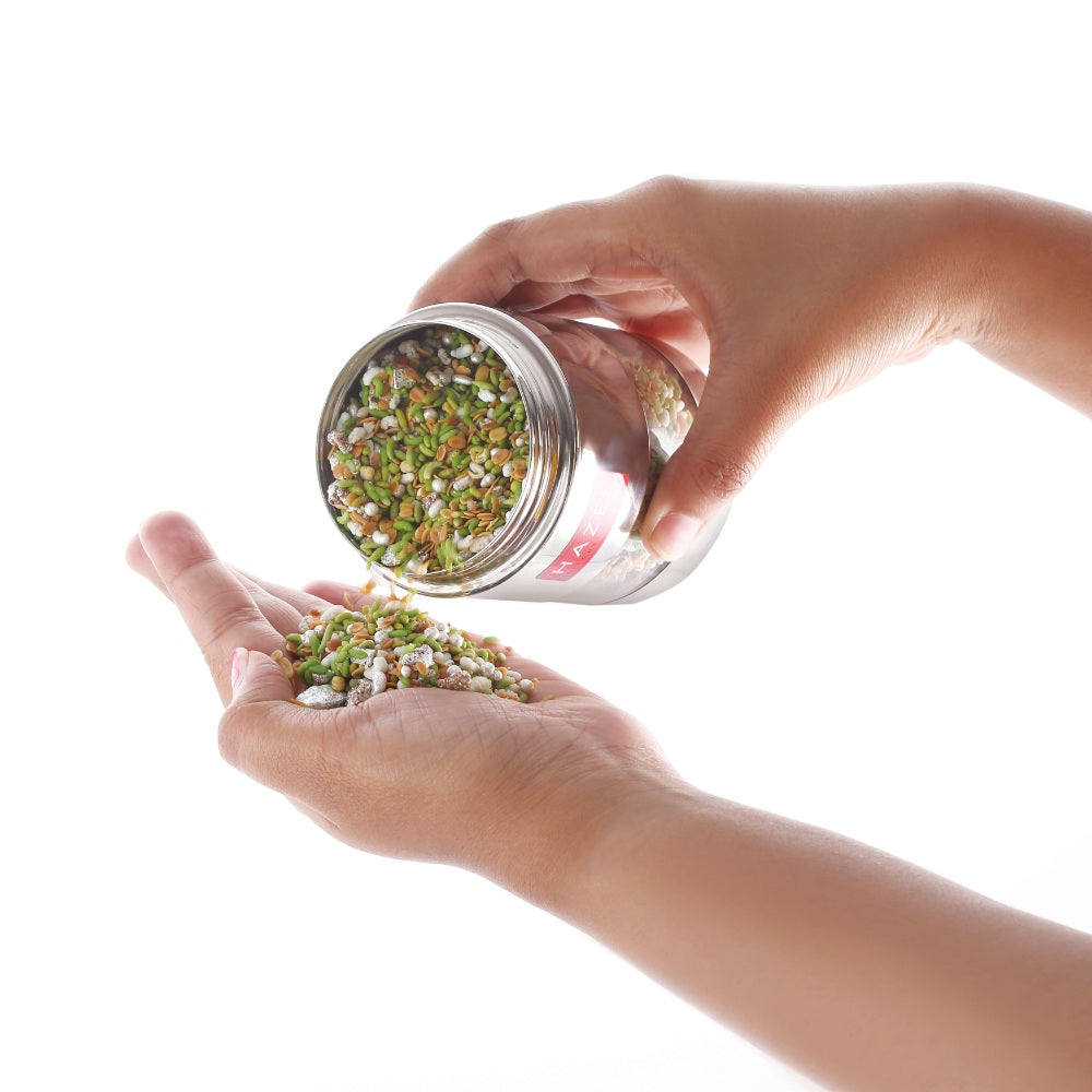 Airtight Stainless Steel Mukhwas Container with Transparent Lid, 170ml - Set of 12
