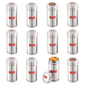 Steel Fridge Storage Container with Transparent Lid ,Set of 12 (900 ML Each)