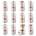 Steel Fridge Storage Container with Transparent Lid ,Set of 12 (900 ML Each)