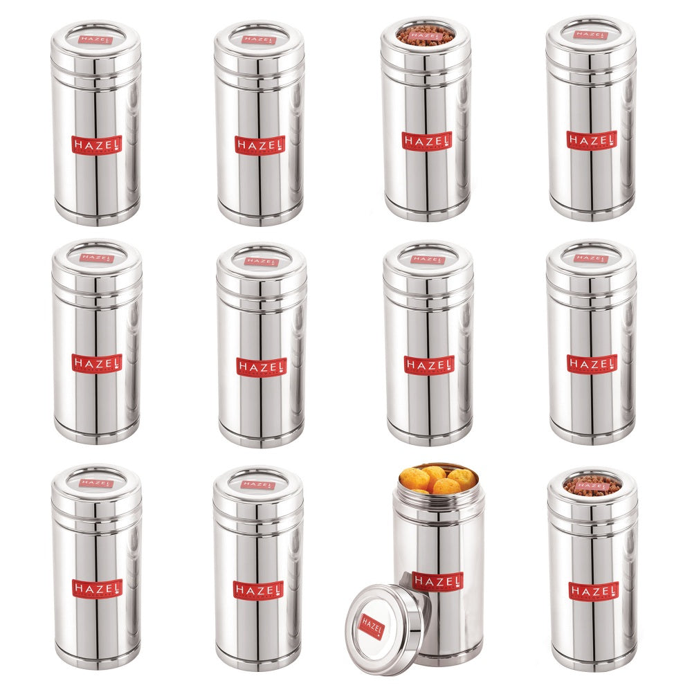 Airtight Stainless Steel Storage Containers with Transparent Lid
