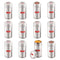 Steel Fridge Storage Container with Transparent Lid ,Set of 12 (900 ML Each)