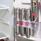Steel Fridge Storage Container with Transparent Lid ,Set of 12 (900 ML Each)