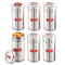 Steel Fridge Storage Container with Transparent Lid ,Set of 6 (900 ML Each)