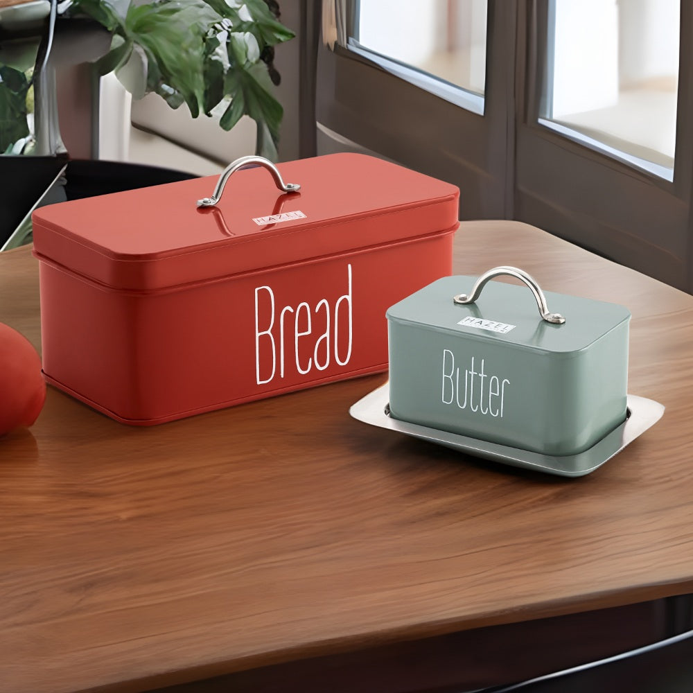 Bread Box & Butter Storage Set