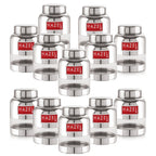 Stainless Steel Transparent Container  (Barni Shape)– 350 ML (Set of 12)