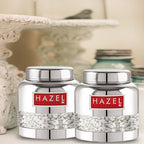 Stainless Steel Transparent Container  (Barni Shape)– 350 ML (Set of 2)