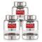 Stainless Steel Barni Shape Transparent Container – 600 ML, Set of 3