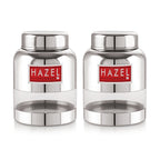Stainless Steel Airtight Containers –  600 ML, Set of 2