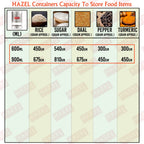 Stainless Steel Transparent Containers Set of 12 (600, 900 ML)