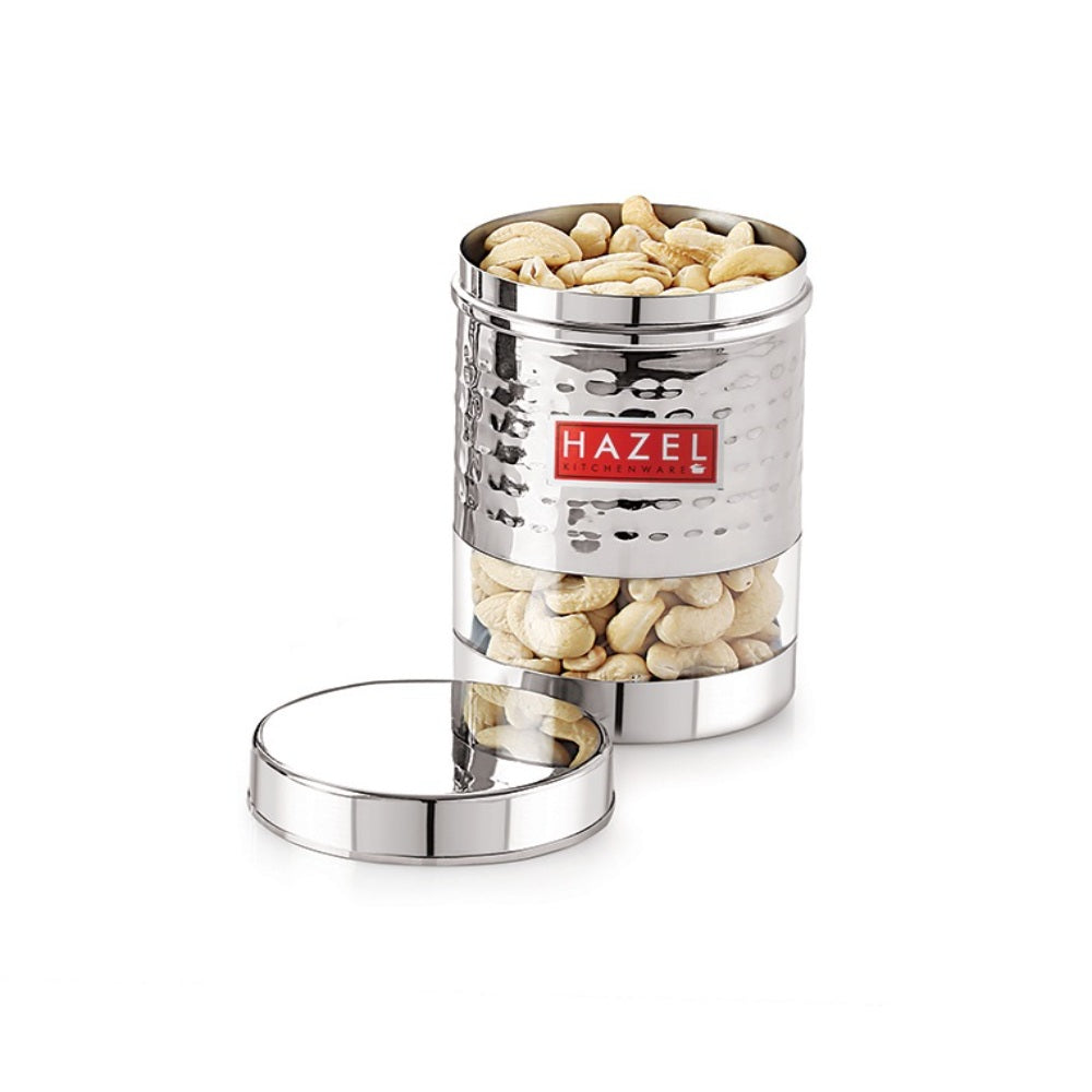 Stainless Steel Transparent Containers Set of 2 (600, 900 ML)