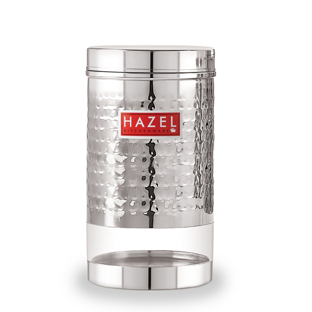 Stainless Steel Transparent Containers Set of 2 (600, 900 ML)