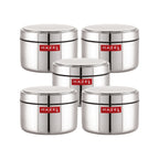 Stainless Steel Mini Airtight Container – 400 ML (Set of 5)