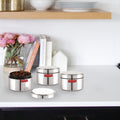 Stainless Steel Mini Airtight Container – 400 ML (Set of 3)