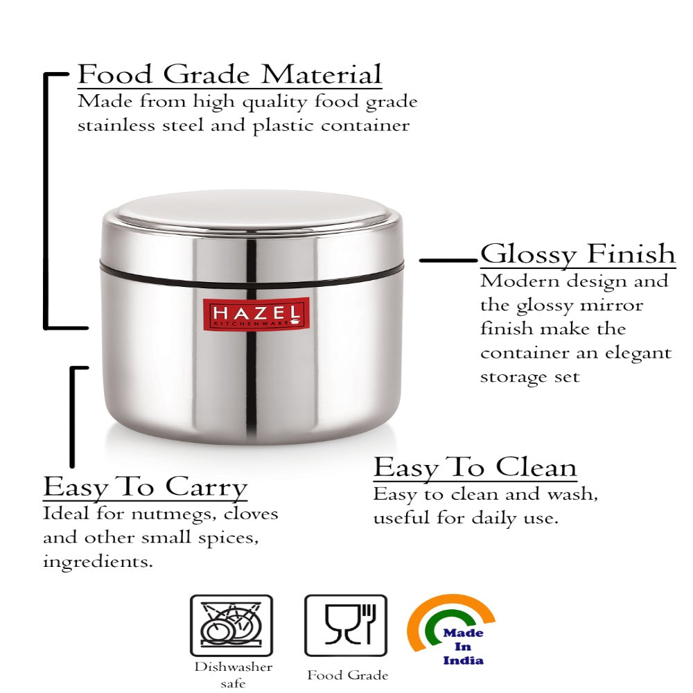 Stainless Steel Airtight Food Container, Durable Kitchen Storage: in-use arrangement