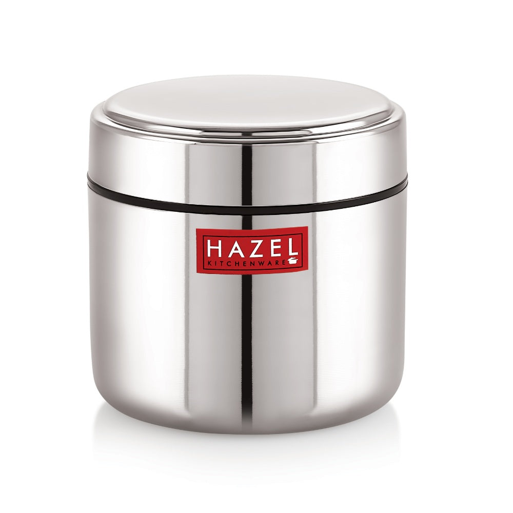 Stainless Steel Mini Airtight Container – 400 ML (Set of 2): lid detail