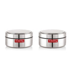 Stainless Steel Mini Airtight Container – 250 ML (Set of 2): isolated arrangement