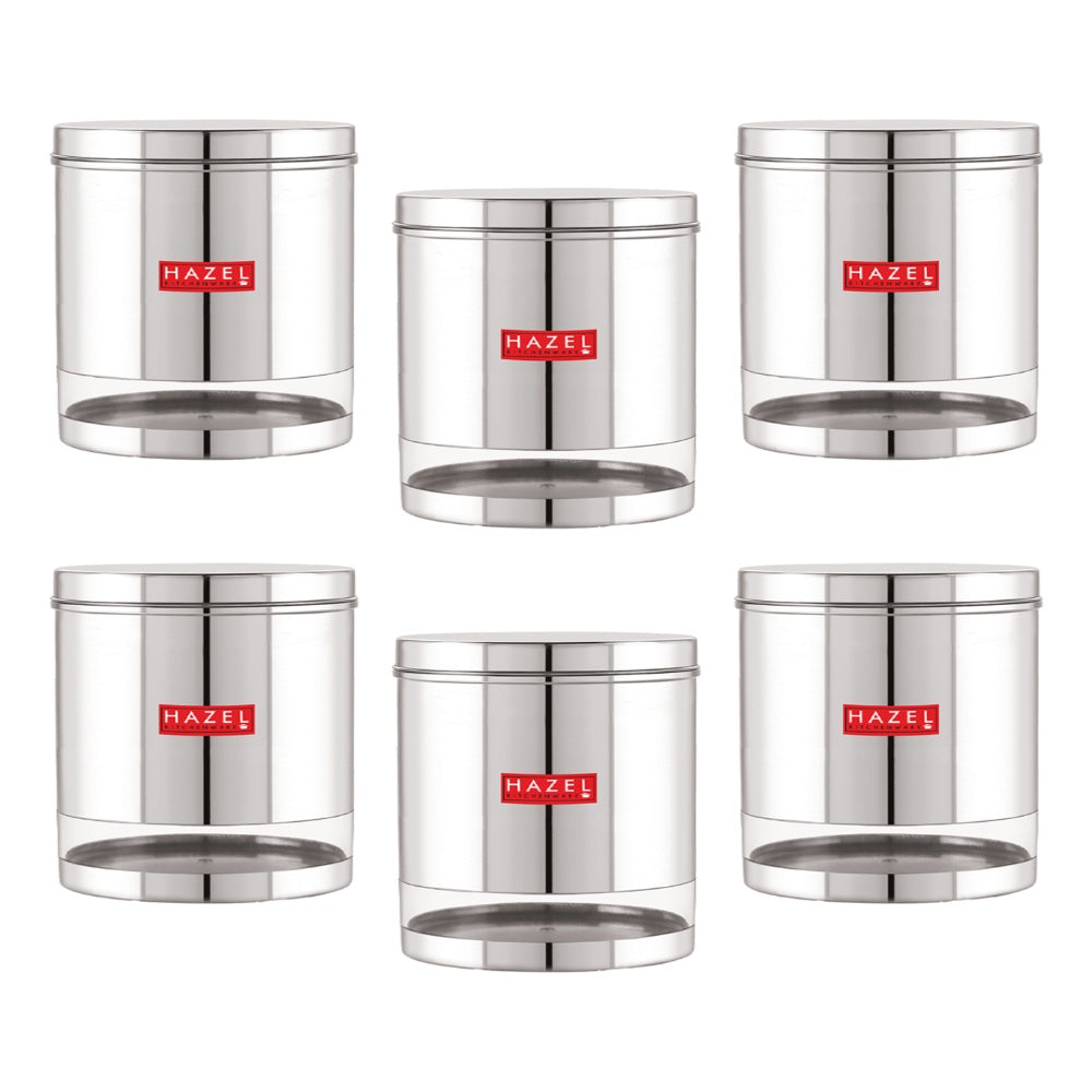 Stainless Steel Kitchen Storage Containers Set, Atta Dal Rice Jars