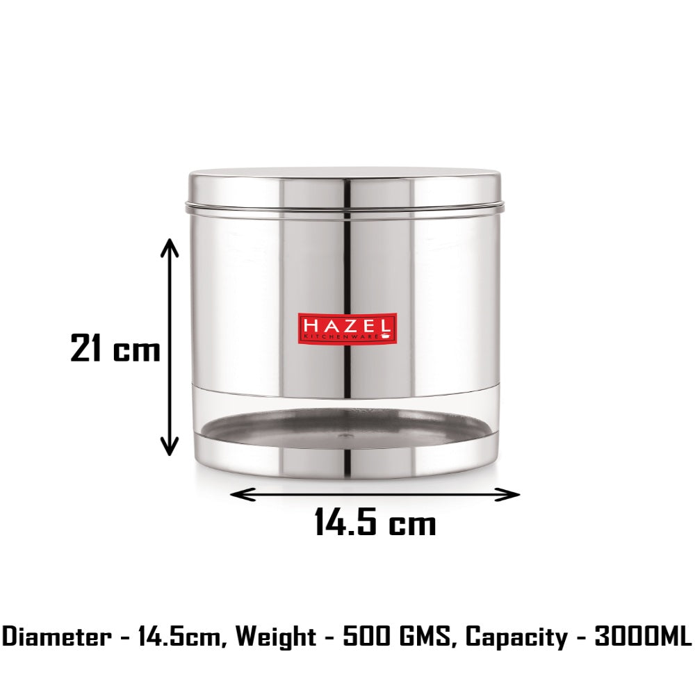 Stainless Steel Kitchen Storage Containers Set, Atta Dal Rice Jars