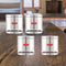 Glossy Transparent Steel Storage Container Set of 4, 3000 ml Each