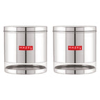Stainless Steel See Through Jars – 3000 ML (Set of 2)
