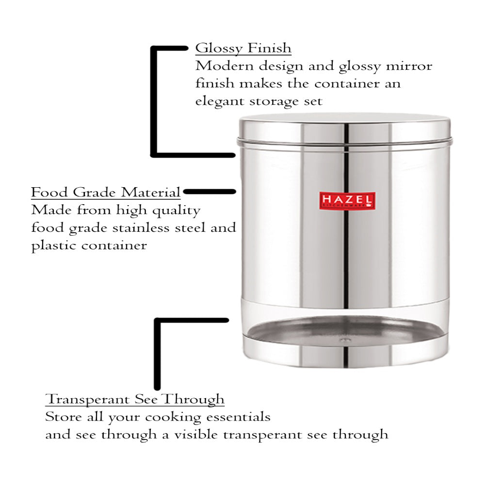 Storage dabba with feature callouts for glossy finish,.
