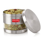 Stainless Steel Glossy See Through Containers – 1100 ML (Set of 2)