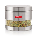 Stainless Steel Glossy See Through Containers – 1100 ML (Set of 2)