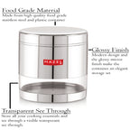 Stainless Steel Glossy Transparent Storage Containers – 1000 ML (Set of 2): in-use arrangement
