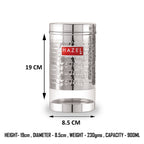 Stainless Steel Hammered Storage Containers Set of 5– 900 ML Each