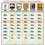 Stainless Steel Hammered Storage Containers Set of 5– 900 ML Each