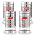 Stainless Steel Hammered Storage Containers Set of 4– 900 ML Each
