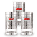 Stainless Steel Hammered Storage Containers Set of 3– 900 ML Each