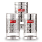 Stainless Steel Hammered Storage Containers Set of 3– 900 ML Each