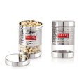 Stainless Steel Hammered Finish Transparent Container (Glossy)- Set of 2, 600 ML Each