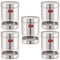Stainless Steel See through Container, Set of 5 - 1350 ML Each
