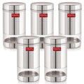 Wide Mouth See Through Container, 950 ML – Set of 5