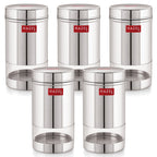 Wide Mouth See Through Container, 950 ML – Set of 5