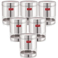 Transparent Steel Container 700 ML – Set of 6