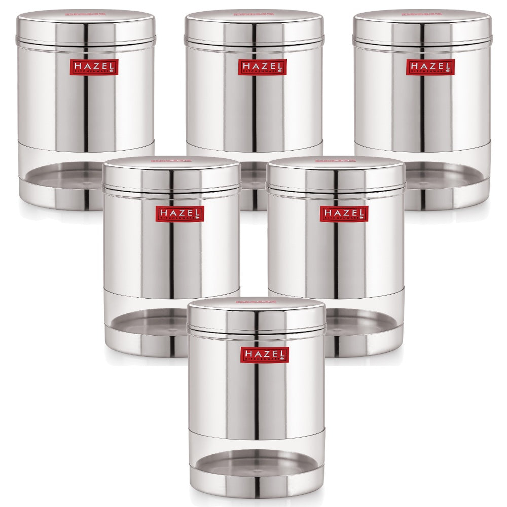 Wide Mouth See Through Container, 950 ML – Set of 6