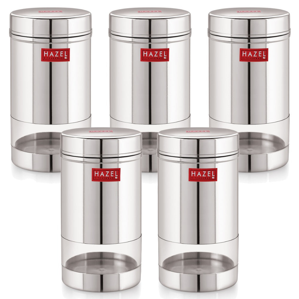 Wide Mouth See Through Container, 950 ML – Set of 5